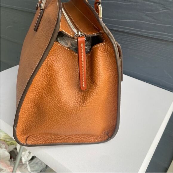 DOONEY & BOURKE British Tan Bag Florentine Cambridge Leather Tote Handbag - Picture 5 of 10